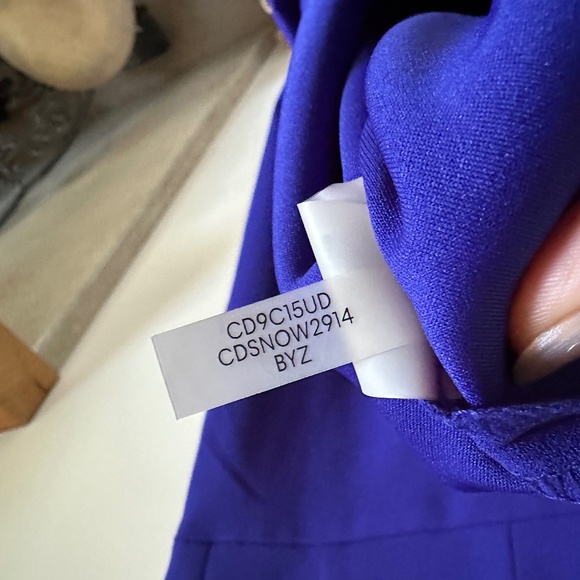 NWT Calvin Klein Blue Sleeveless Sheath Dress with Gold Hardware - Picture 7 of 8